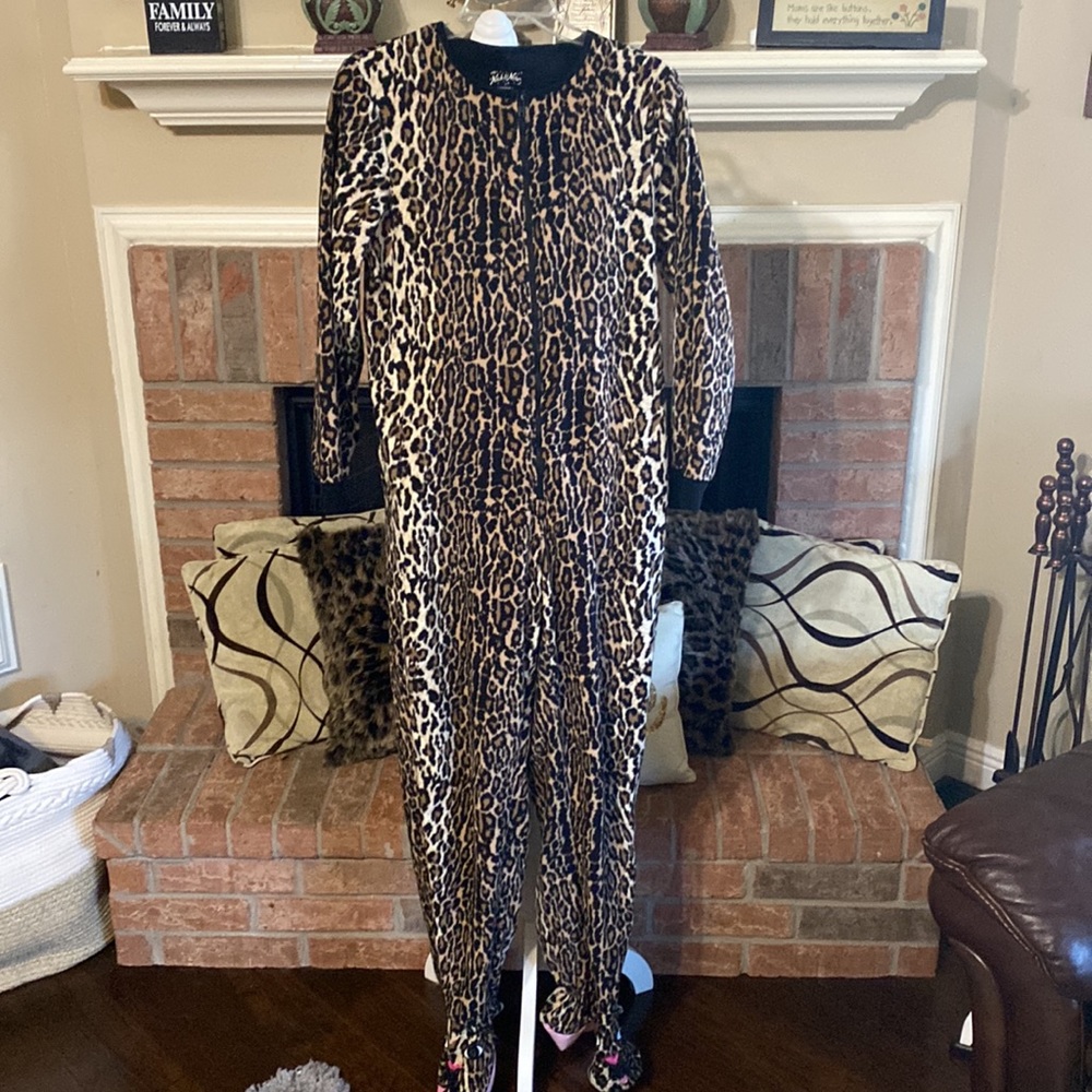Nick & Nora | Onesie Pajama Cat - Leopard Print  | Size : Small